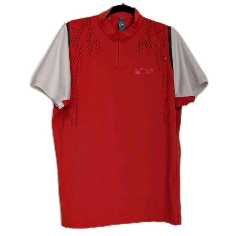 adidas by Stella McCartney Women’s L Half Zip golf Tennis Athletic Top Red Coral