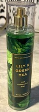 Bath  Body Works LILY  GREEN TEA Fine Fragrance Body Mist Spray 8 oz New