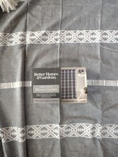 Better Homes  Gardens CHAMBRAY Boho Chic SHOWER CURTAIN 72" x 72" With TASSEL