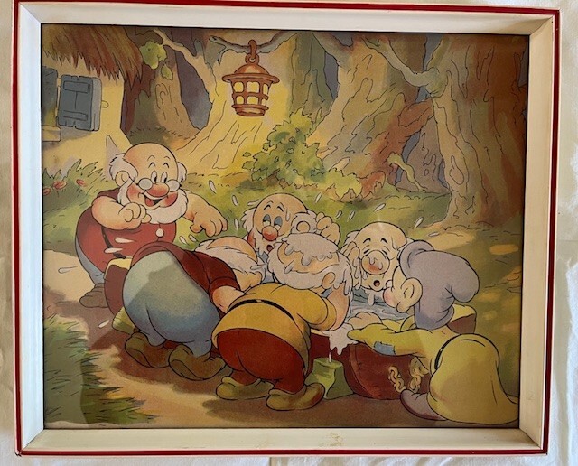 Walt Disney Productions Original Snow White Lithograph in Frame 1938
