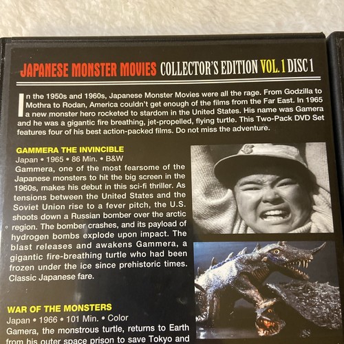 Japanese Monster Movies 2 DVD Set Collector's Edition Vol 1 Has Four Full Movies - Picture 10 of 23