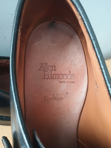Zapatos para hombre Allen Edmonds Garner Monk Strap de cuero negro 10 1/2 - Imagen 9 de 9