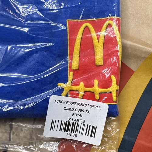 Travis Scott × McDonalds T-Shirt Herren XL Action Figur Rap Tee Konzert blau NEU - Bild 4 von 5
