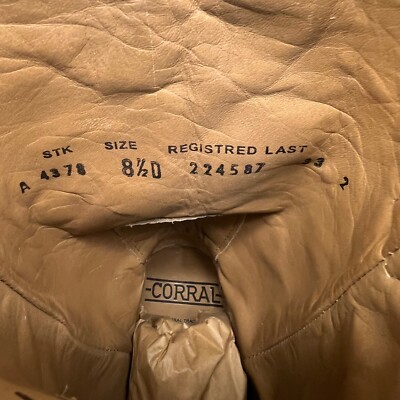 オリジン Corral Men's Horseman Embroidery Square Toe Western Boots Sand
