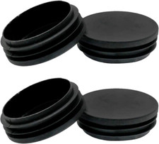 Tapones de pl stico redondos de 76 mm/3 pulgadas, color negro, tapa de extremo d
