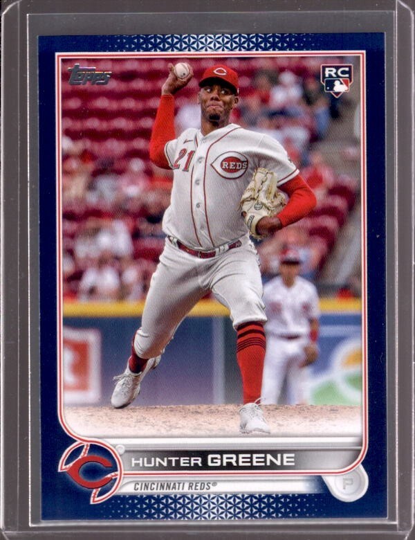 HUNTER GREENE 2022 Topps Update #US160 Royal Blue Parallel Rookie RC