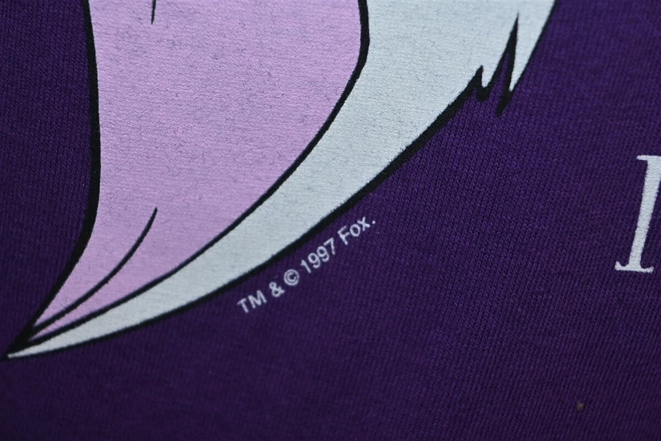 vtg 90s ANASTASIA BAT STRESS IT'S A KILLER PURPLE BURGER KING t-shirt LARGE L - Image 3 of 4