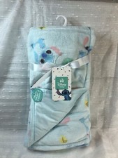 Disney Baby Stitch Thick Plush Blue Baby Blanket Security Lovey 30" x 40" Unisex