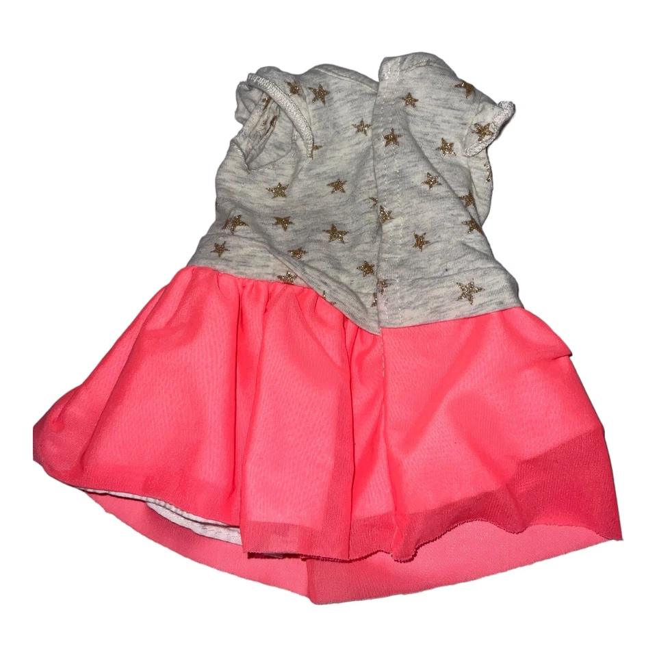 Vestido de muñeca Our Generation de 18" gris con parte inferior rosa estrellas se adapta a American Girl Foto 2 de 4
