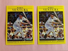 2-1991 FLEER BASEBALL-ROBIN VENTURA-BASE+ERROR CARD-EXTRA SPACE