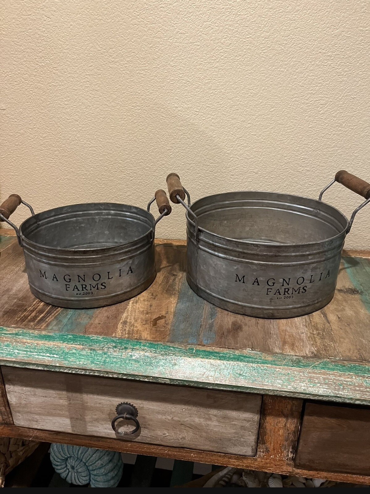 Magnolia Farms Decorative Metal Tins for Home Decor