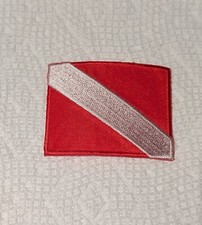 SCUBA DIVING DIVER DIVE FLAG PATCH BADGE IRON ON EMBROIDERED