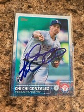 Chi Chi Gonzalez  Signed 2015 Topps Update Auto Texas Rangers # US102
