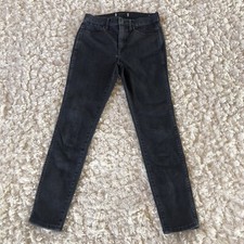 Madewell Womens 10" High-Rise Skinny Size 27 Jeans in Black Medium Wash READ