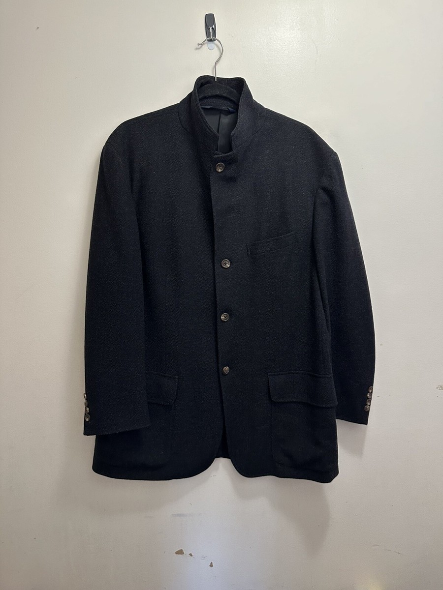 Vintage POLO RALPH LAUREN Button Front Wool Blazer Jacket 90s L | eBay