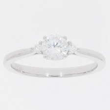 Sterling Silver Semi Mount Ring Setting Round RD 5X5mm