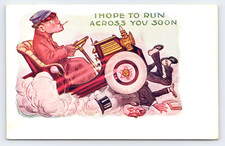 c1908 I Hope to Run Across You Soon Postcard,...