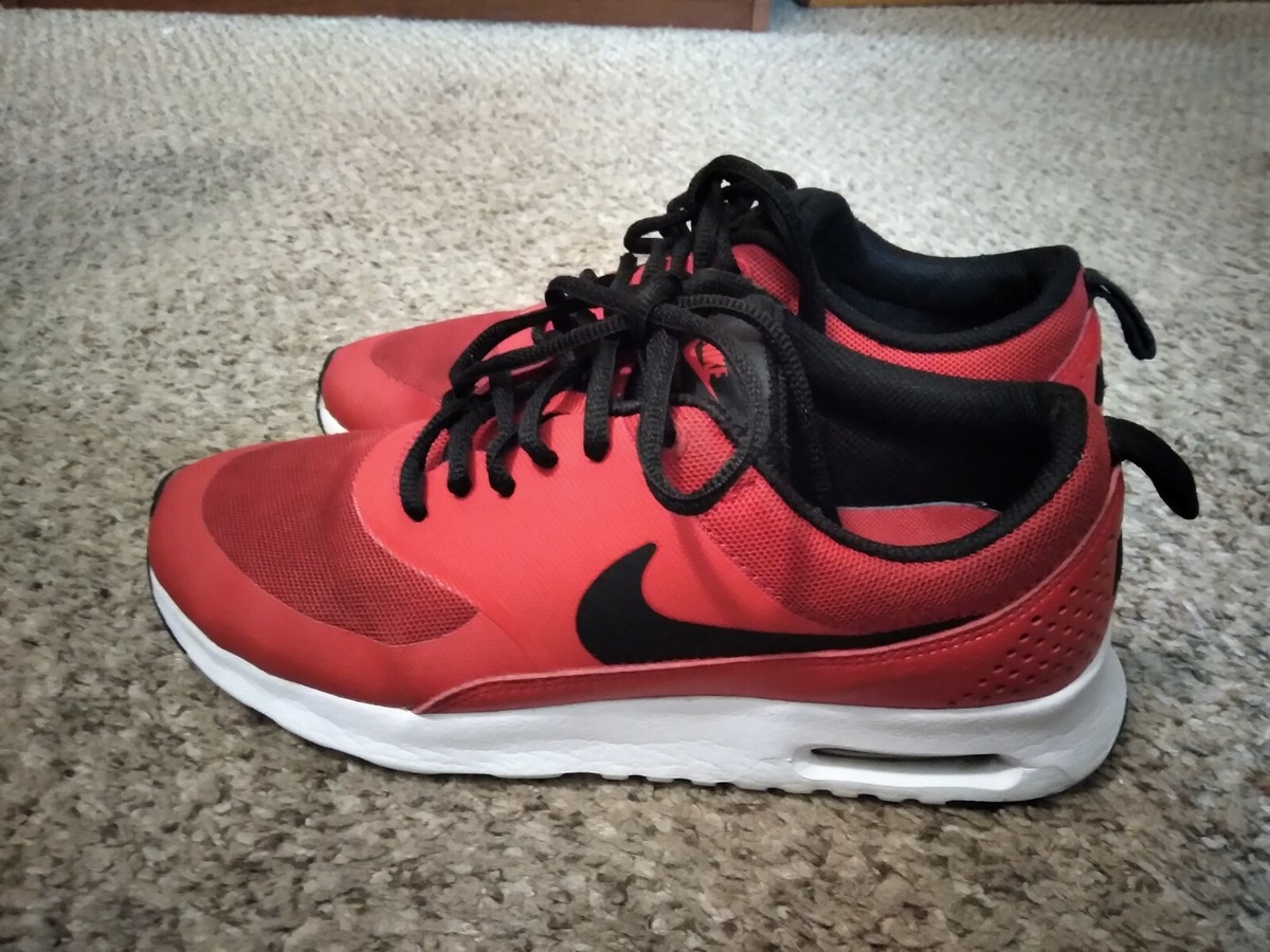 Nike thea black and red Clearance