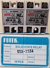 Fotek Solid State Relay SSR-25DA Module 3-32 VDC to 24-380 VAC, 25A max