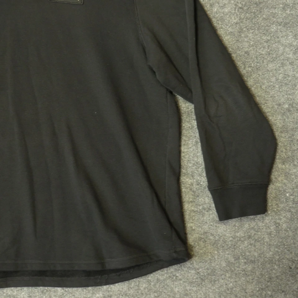 Camisa Puma Para Hombre Extra Grande Negra Manga Larga Elastizada Cuello Redondo Pullover Foto 3 de 4