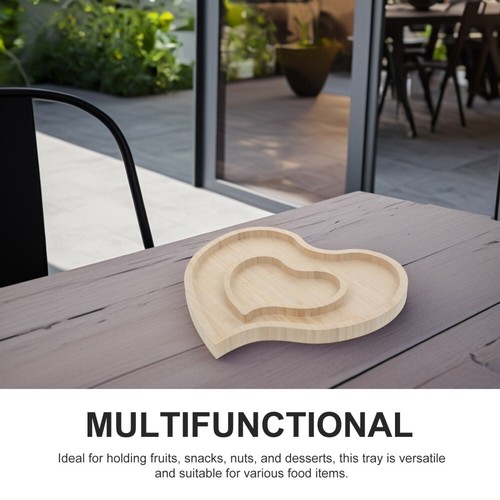 Solid Wood Love Tray Food Trays for Party Fruit Snack Candy Dish - Picture 6 of 12