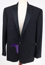 NWT Ralph Lauren Purple Label Men 1B Italian Black Tuxedo Blazer 46R Wool