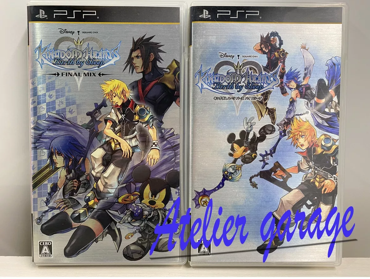 USED English Voice SONY PSP Kingdom Hearts Birth by Sleep + Final Mix 2 Set