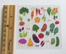Violette Stickers - VEGGIE PARTY - 4x4 Square NEW RELEASE Stickers #K241