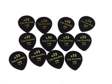 Dunlop Guitar Picks Teardrop Classic Celluloid Thin Black 12 Pack