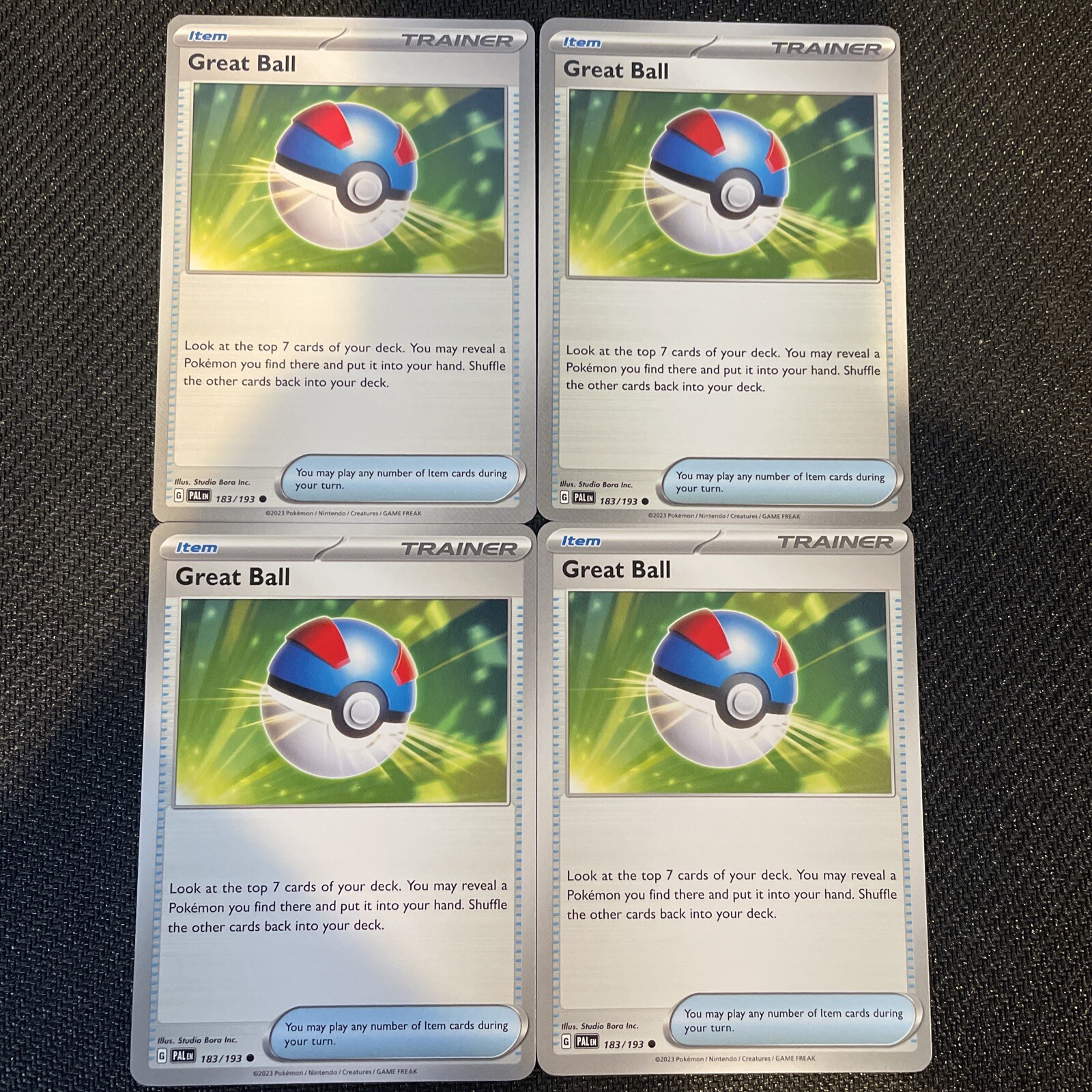 Great Ball 183/193 - Paldea Evolved - x4 Pokemon Card Set - Playset NM