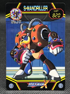 MEGA MAN X CARD DASS TCG CAPCOM BANDAI 1993 JAPAN Vintage Rare No.17 F/Sb