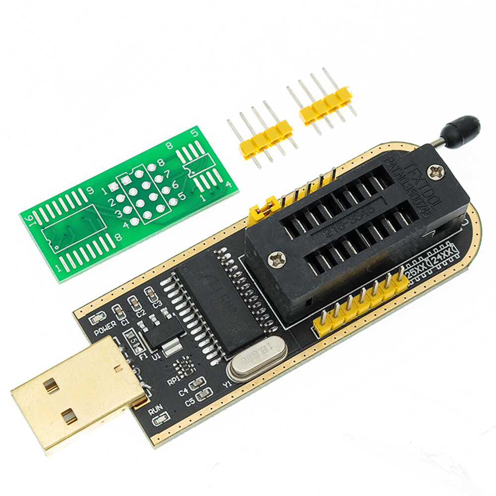 1 x CH341A USB Programmer With SOP8 Test Clip For EEPROM 93CXX