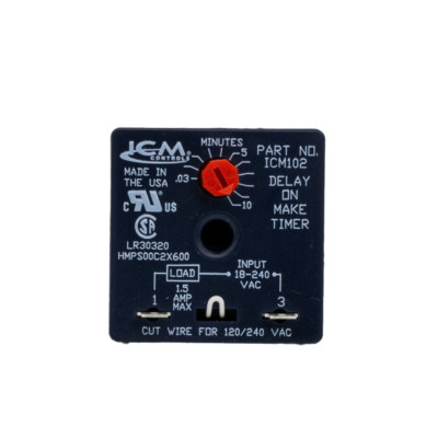 ICM Controls ICM102B Time Relay, Delay-on-Make Timer, 10min Adjustable