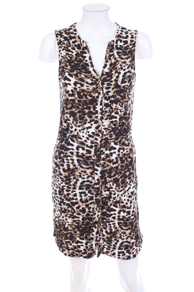 H&M Kleid Leo Print S Braun #5304