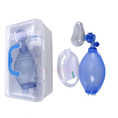 Medical PVC 100% Latex-Free Bag Valve Mask CPR Manual Resuscitator for Adult Use