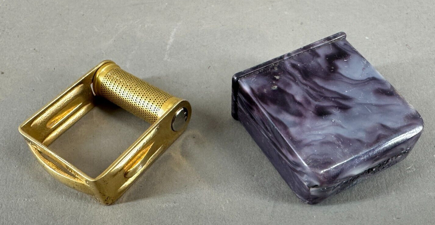 Travel Gold Purple Swirl Plastic Case