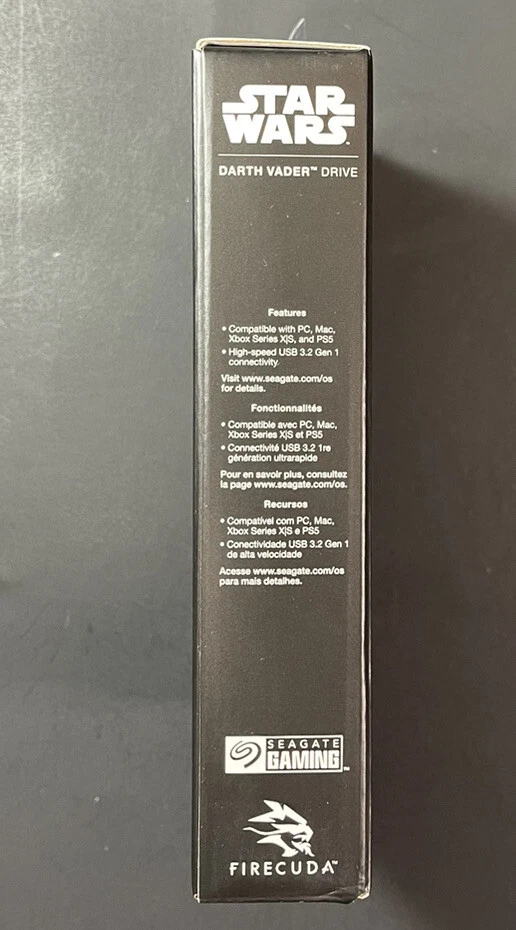 Seagate FireCuda External Gaming Drive 2TB HDD [ Star Wars Darth Vader ] NEW - Image 3 of 4