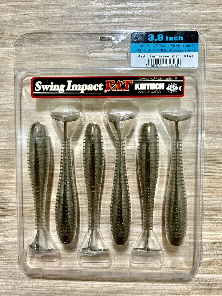 Ceitech Swing Impact Fat Paddle Tail Swimbaits, pesca de lubina, ¡Envío gratuito! Nuevo con etiquetas Foto 4 de 4