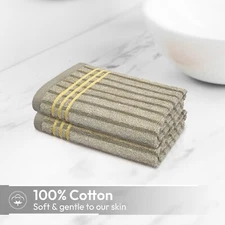 2 Pack Washcloth Towels Set Pack of  Towel Premium Cotton 600 GSM 14x14 Towel