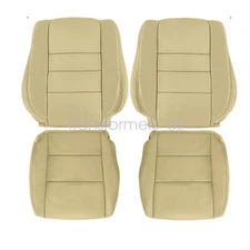 For 2010 2011 Honda Accord Driver & Passenger Bottom Top Leather Seat Cover Tan
