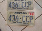 Nevada 1997 Auto License Plate Vintage Set  Silver State Collector ABE 9118 — photo 2