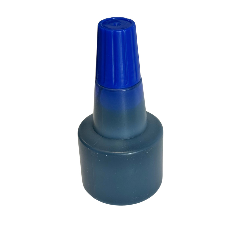 3 x Stempelfarbe Büro Nachfülltinte für Stempelkissen schwarz, rot, blau 30ml