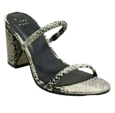 Women's A New Day Cass Snake Print Thin Strap Block Heeled Pumps Gray size 7