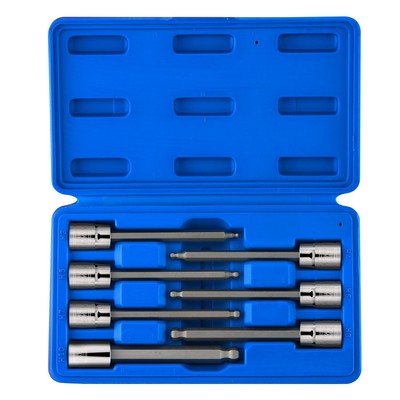 Neiko 10243A 3/8-Inch-Drive Extra-Long Ball-End Hex-Bit Socket Set Metric Soc...