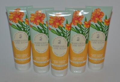 5 NEW BATH & BODY WORKS MARIGOLD CANE SUGAR ULTIMATE HYDRATION CREAM LOTION 8OZ