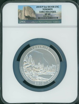 2010-P YOSEMITE ATB America Beautiful 5 OZ. SILVER NGC SP69 EARLY