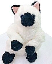 Melissa  Doug Standing White Kitty Cat Blue Eyes Siamese 8" Plush 2136