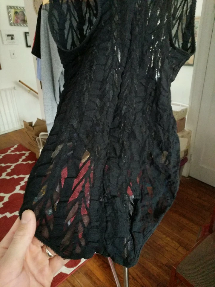 Vintage Calvin Klein Made USA lace teddy Lingerie Size Large Nylon intimates - Image 3 of 4