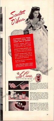 La Cross Scarlett O'Hara 1940 Print Ad Ephemera Wall Art Decor Vivien Leigh