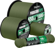 Paracord Rope 550 Lb - 1000Ft / 500Ft / 200Ft / 100Ft 5/32" Parachute Cord 4MM 7